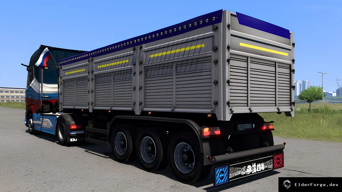 Обложка мода: Klipper Dumper – Самосвальный прицеп для Euro Truck Simulator 2 (версия 1.49)