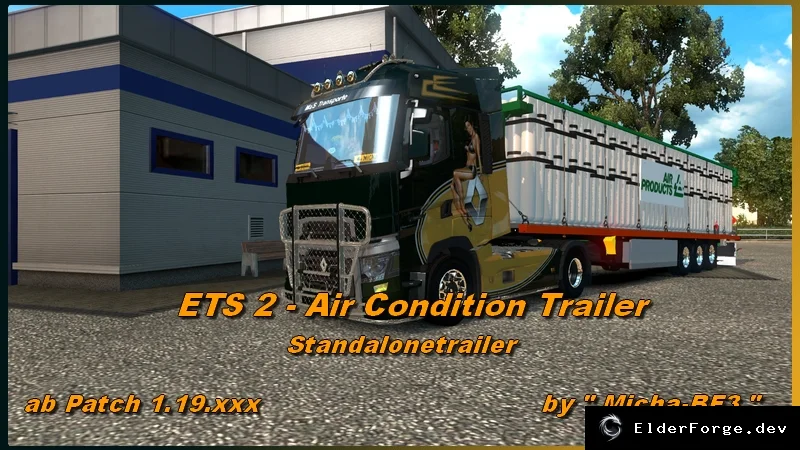 Обложка мода: Кондиционерный прицеп для Euro Truck Simulator 2 – Air Conditioner Trailer v1.0