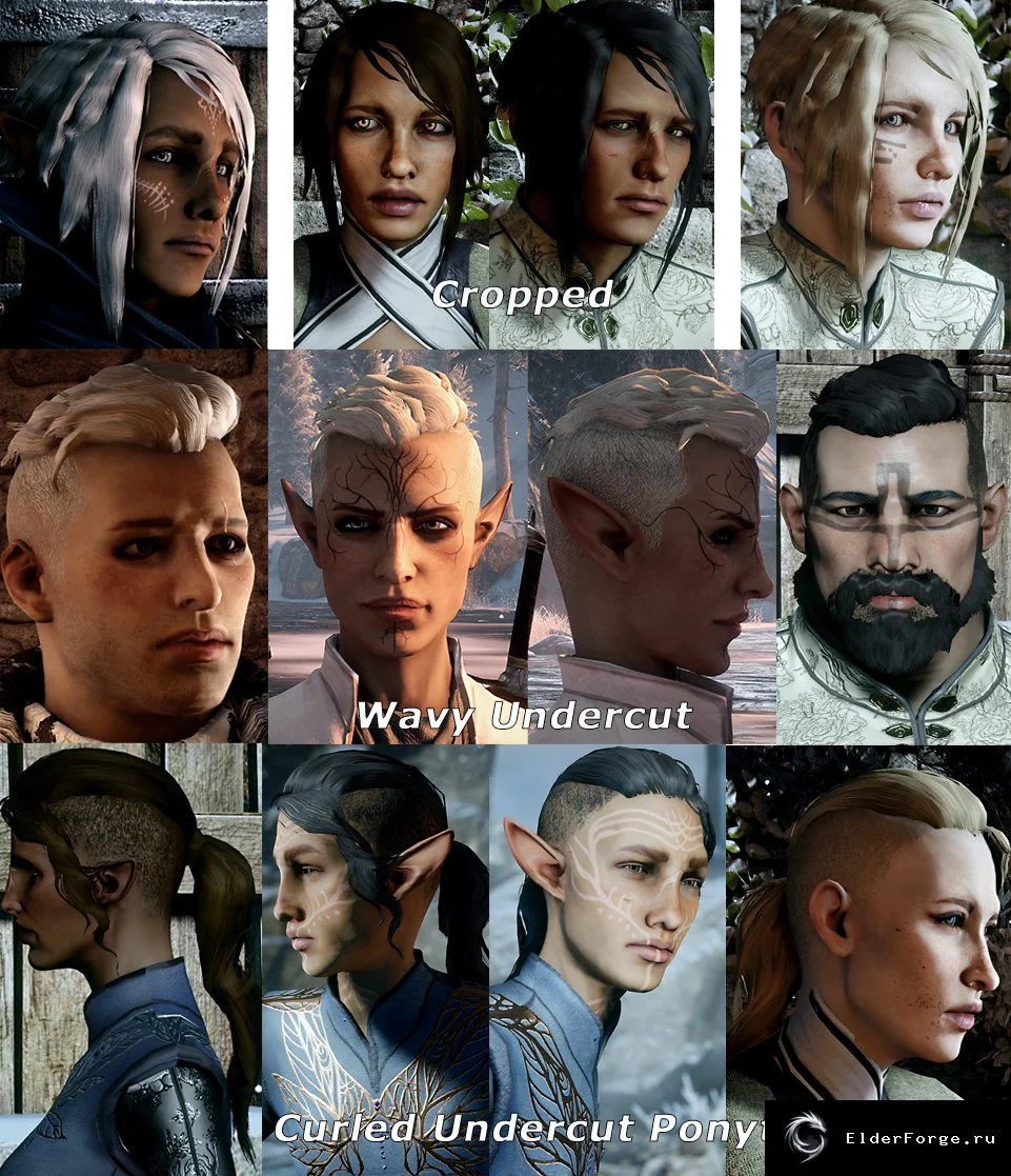 Обложка мода: Koric's Small Hair Pack – новые прически для персонажей в Dragon Age: Inquisition
