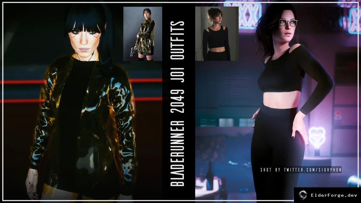 Обложка мода: Костюм Джой из Blade Runner 2049 для Cyberpunk 2077
