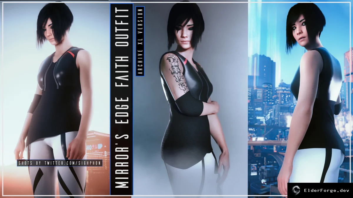 Обложка мода: Костюм Фейт из Mirror's Edge для Cyberpunk 2077