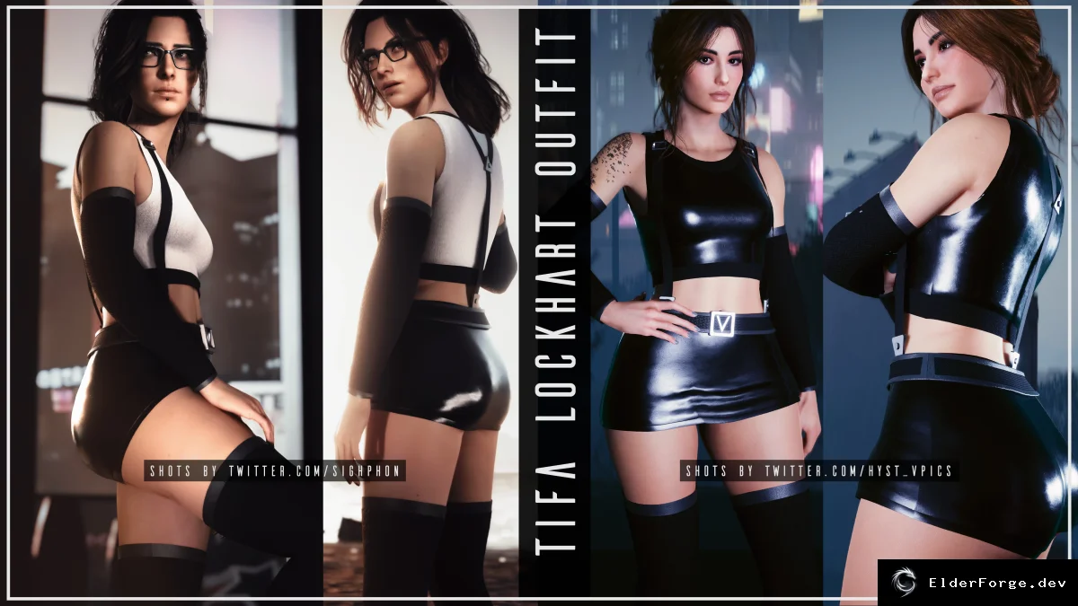 Обложка мода: Костюм Тифы Локхарт из Final Fantasy VII для Cyberpunk 2077