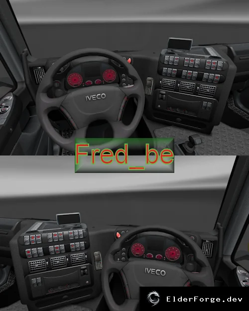 Обложка мода: Красная панель приборов для Iveco Stralis в Euro Truck Simulator 2