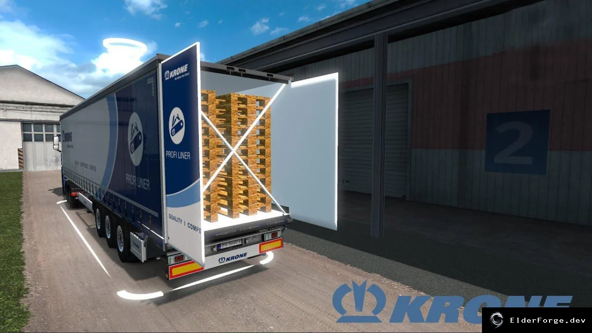 Обложка мода: Krone Megaliner с открывающейся дверью – новый прицеп для ETS2