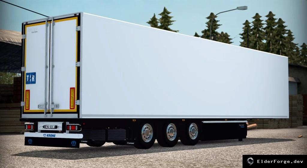 Обложка мода: KRONE полуприцеп для Euro Truck Simulator 2 – полное освещение и тени