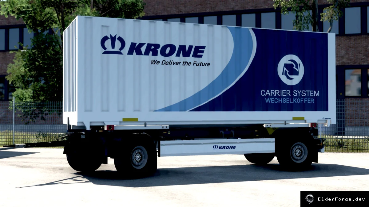 Обложка мода: Krone Profi Box Carrier – новые прицепы для Euro Truck Simulator 2 (v1.6.3)