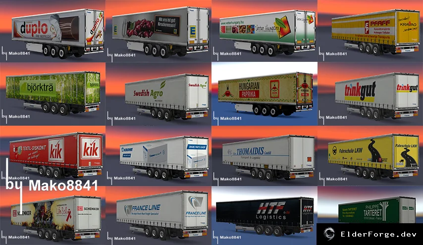 Обложка мода: Krone Profi &amp; Cool Liner Pack – 16 новых прицепов для Euro Truck Simulator 2