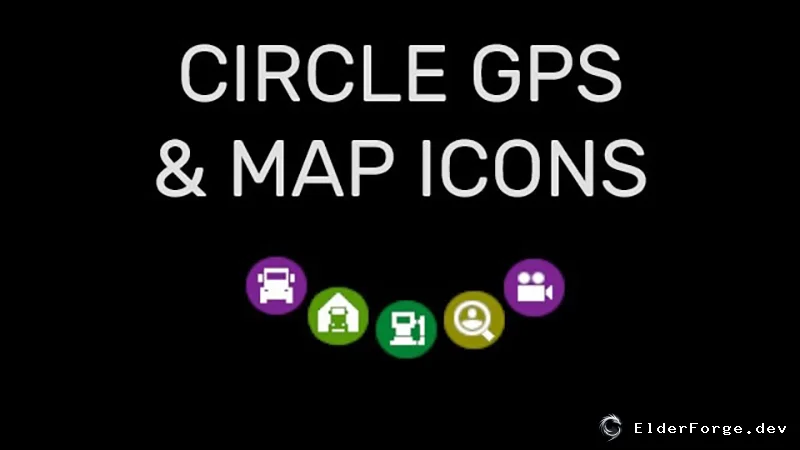 Обложка мода: Круглые иконки GPS и карты для Euro Truck Simulator 2 – улучшенный интерфейс