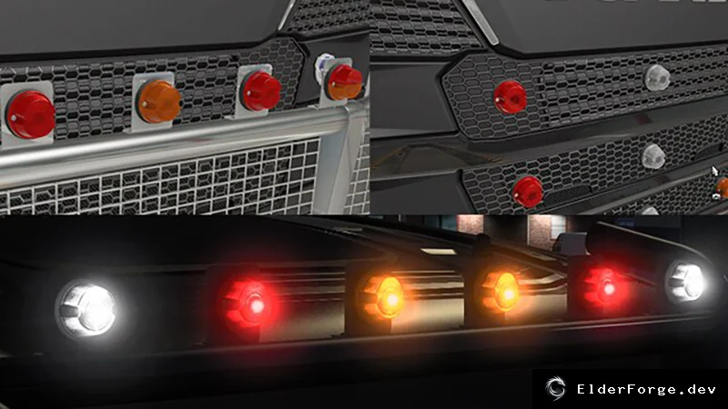 Обложка мода: Круглые светодиодные лампы для грузовиков в Euro Truck Simulator 2
