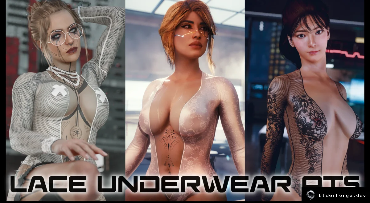 Обложка мода: Кружевное бельё для V – вариант 5 в Cyberpunk 2077