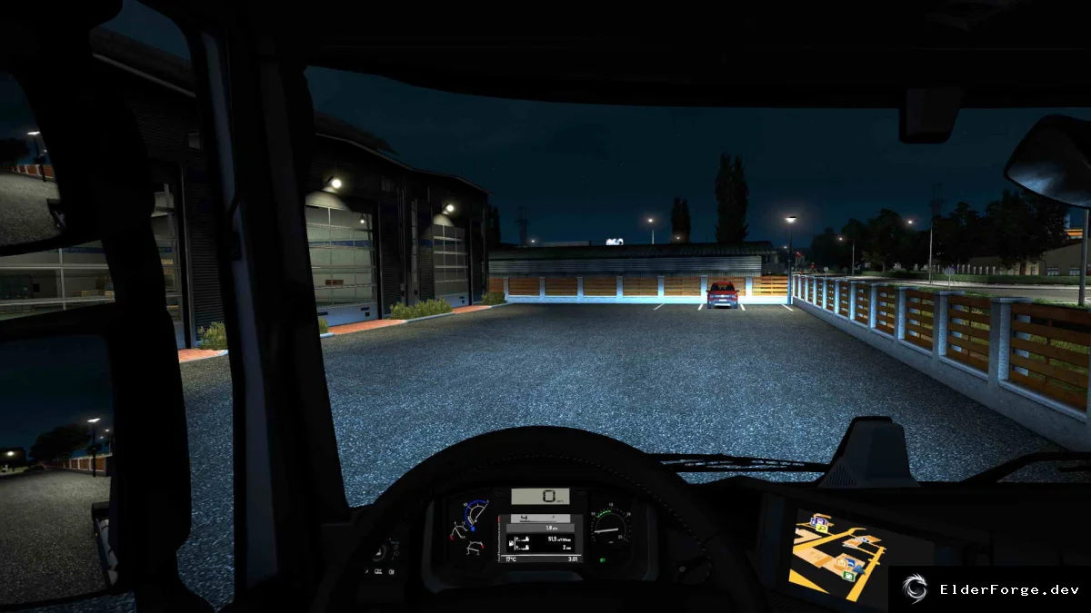 Обложка мода: Ксеноновые фары для Euro Truck Simulator 2 – реалистичное освещение 1.58