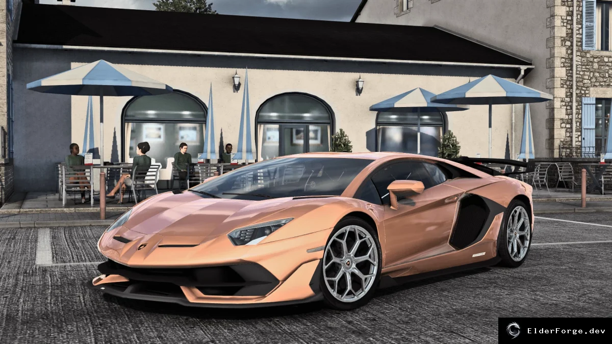 Обложка мода: Lamborghini Aventador SVJ 2018 для Euro Truck Simulator 2 – полные кастомизации