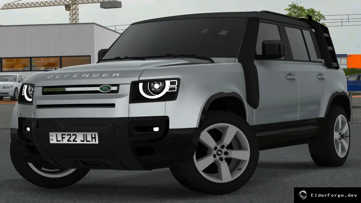 Обложка мода: Land Rover Defender 110 2023 L663 для Euro Truck Simulator 2 – реалистичный автопарк