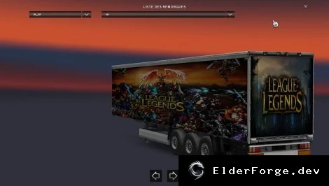 Обложка мода: League of Legends Trailer для Euro Truck Simulator 2 – яркий скин прицепа