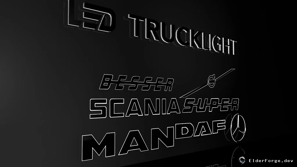 Обложка мода: LED подсветка логотипов грузовиков для Euro Truck Simulator 2 – версия V5.0