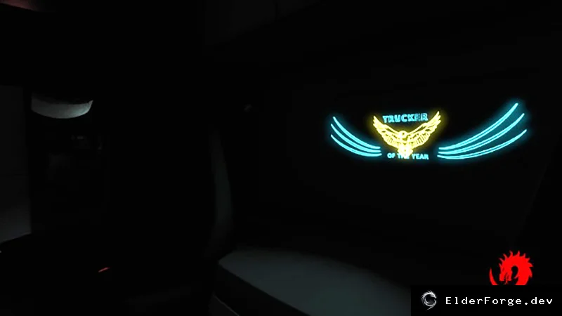 Обложка мода: LED подсветка задней стенки кабины для Euro Truck Simulator 2 (версии 1.43.x)