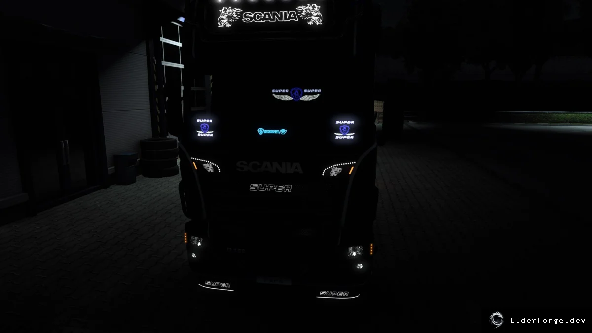 Обложка мода: LED‑таблички Scania для Euro Truck Simulator 2 (ETS2 1.43.x)