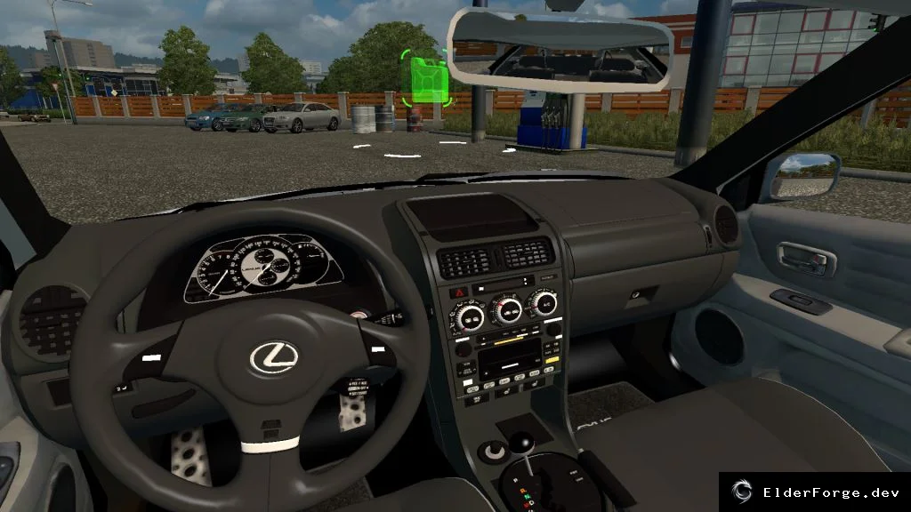 Обложка мода: Lexus IS300 для Euro Truck Simulator 2 – оригинальный интерьер, двигатель и трансмиссия