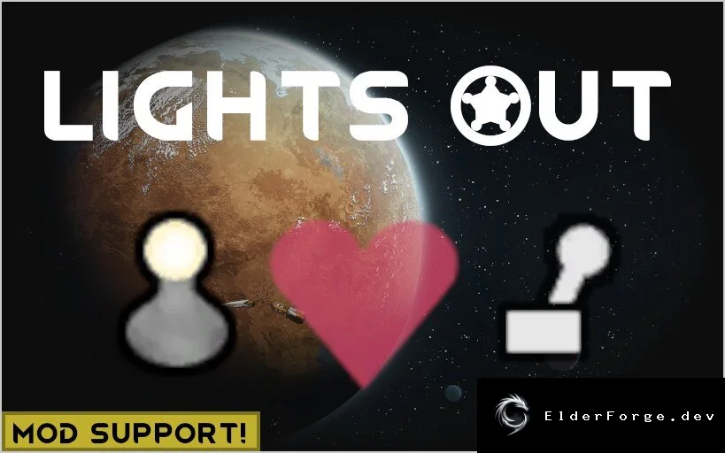 LightsOut – автоматическое выключение света и верстаков в RimWorld