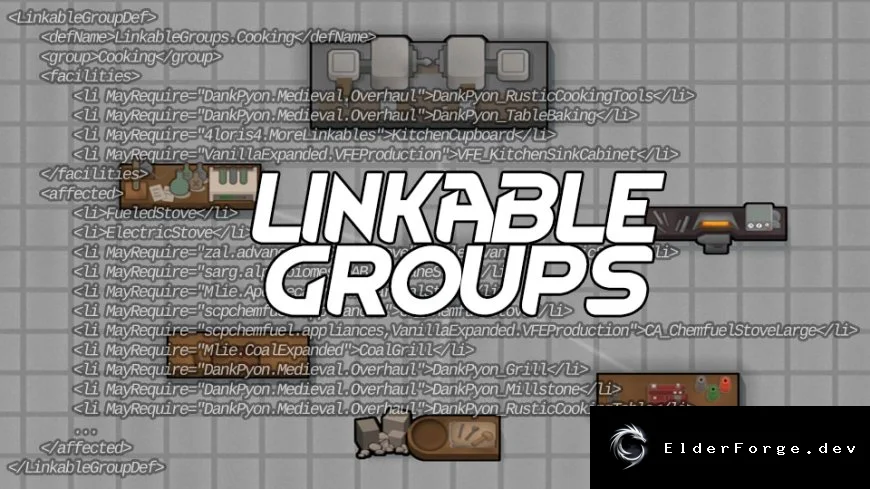 Linkable Groups – централизованная система связей зданий для RimWorld
