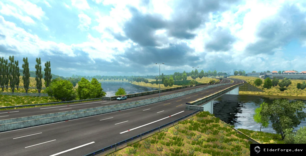Обложка мода: Liushun Weather v2 – новые небеса и дороги для Euro Truck Simulator 2