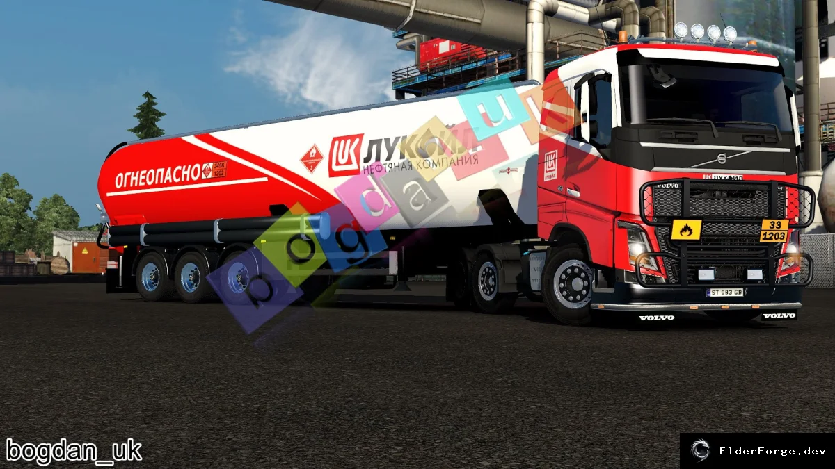 Обложка мода: Lukoil Combo Pack – скин для Volvo FH 2012 и прицепа Cister в ETS2