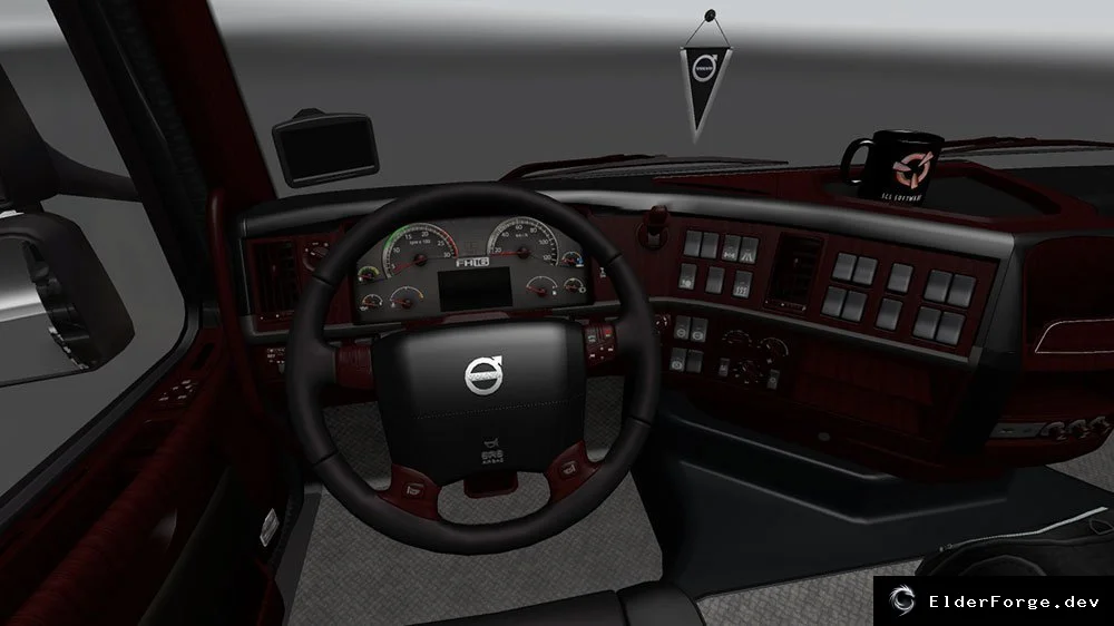 Обложка мода: Lux Black салон для Volvo FH16 2009 – мод для ETS2