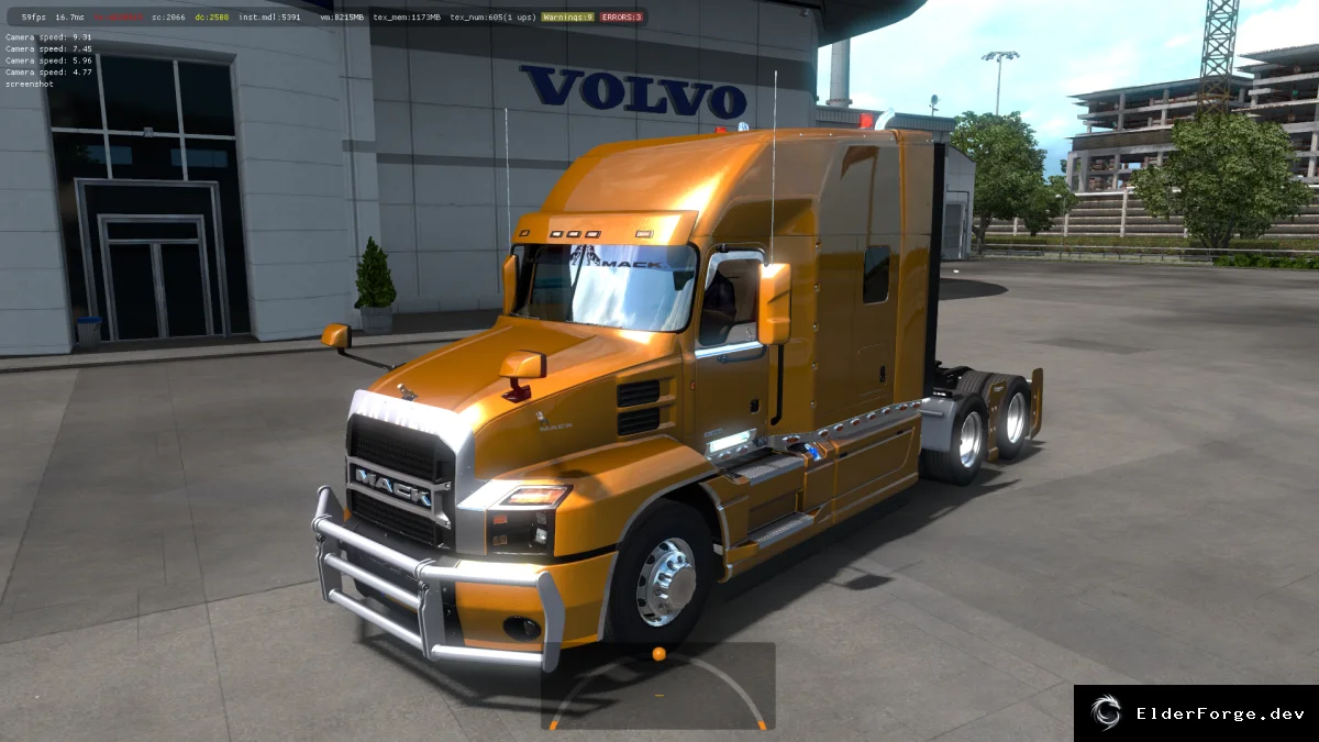 Обложка мода: Mack Anthem для ETS2 – европейская версия с улучшенными звуками и светом