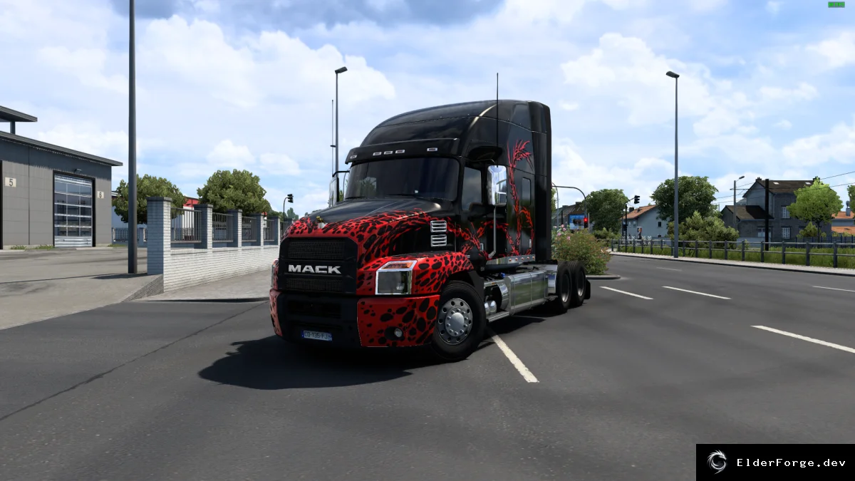 Обложка мода: Mack Anthem для Euro Truck Simulator 2 – новый грузовик с 3 кабинами и 6 двигателями