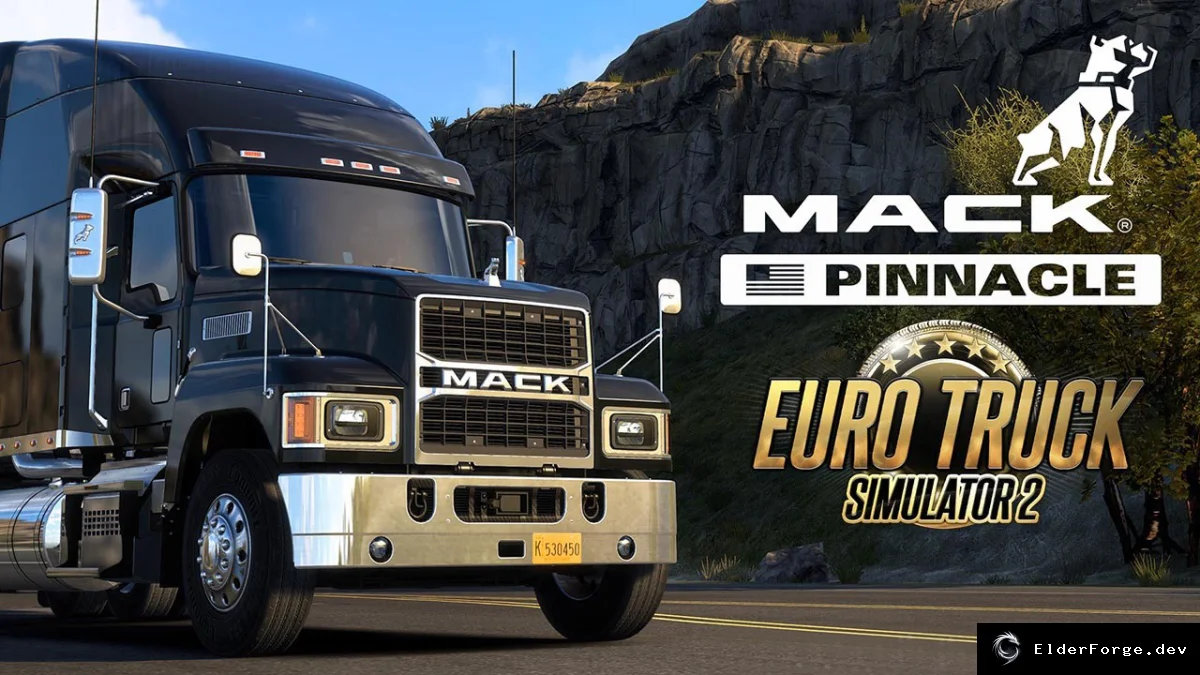 Обложка мода: Mack Pinnacle для Euro Truck Simulator 2 – полная модель с тюнингом