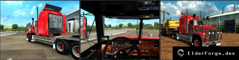 Обложка мода: Mack Titan V8 – новый грузовик для Euro Truck Simulator 2 (ETS2) v1.5