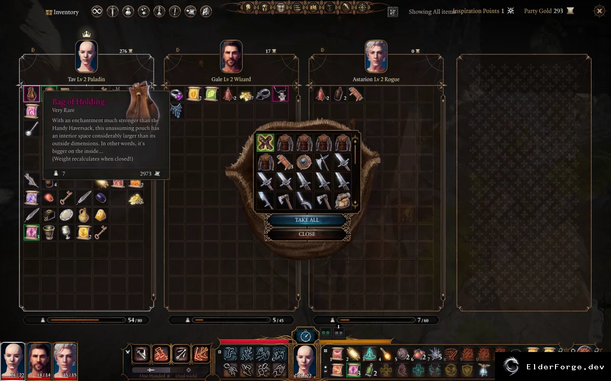Обложка мода: Магические сумки для хранения в Baldur's Gate 3 – огромный инвентарь