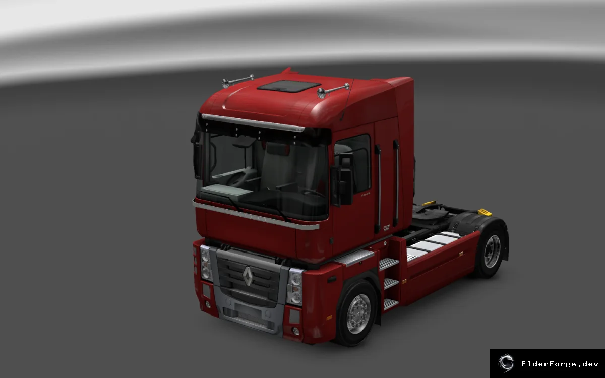 Обложка мода: Magnum Version V 8.14 – Полный редизайн кабины и шасси для Renault Magnum в ETS2