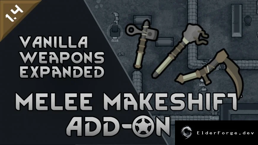 Makeshift Melee Weapons – новые вариативные ближние орудия для RimWorld