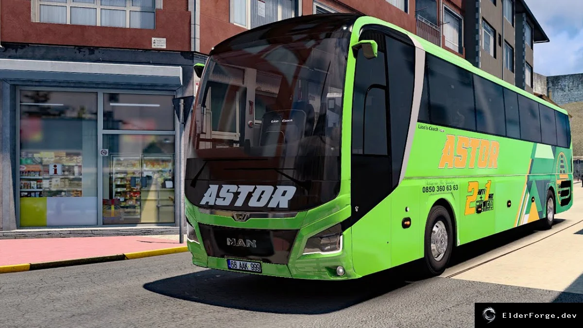 Обложка мода: MAN Lion's Coach Optiwiev – реалистичный автобус для Euro Truck Simulator 2 (ETS2)