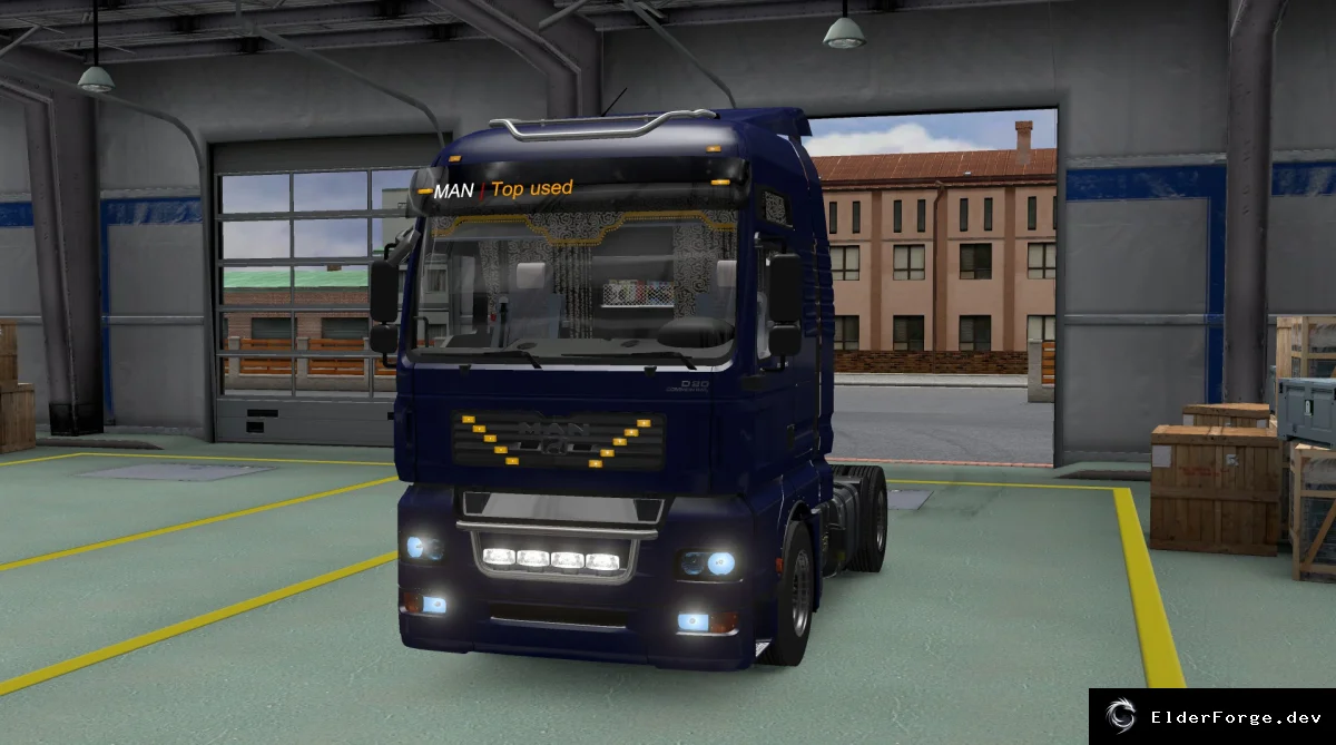Обложка мода: MAN TGA 18.430 – новые кабины, шасси и интерьер для Euro Truck Simulator 2 (версии 1.16‑1.18)