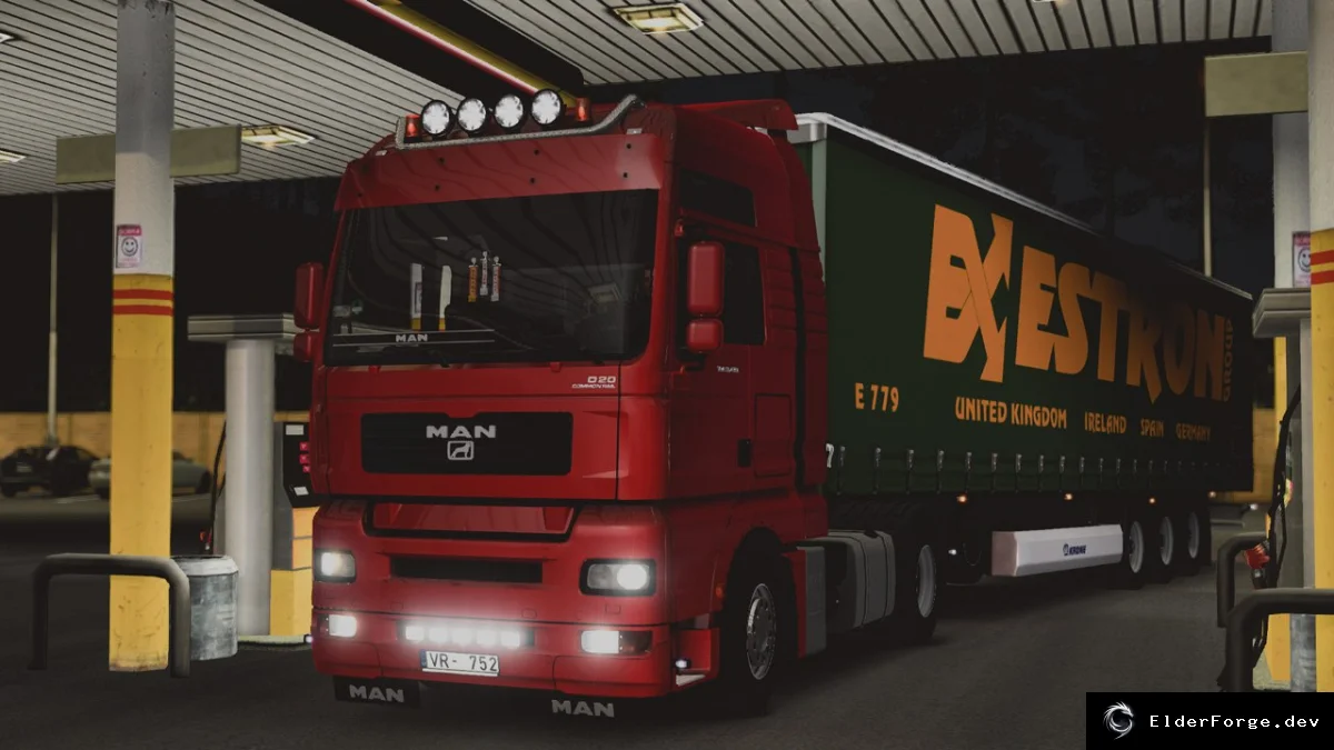 Обложка мода: MAN TGA V2 – 4K визуал, тюнинг, новые звуки и салон для ETS2