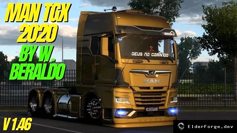 Обложка мода: MAN TGX 2020 Brazil Edition – новый грузовик для Euro Truck Simulator 2 (ETS2)