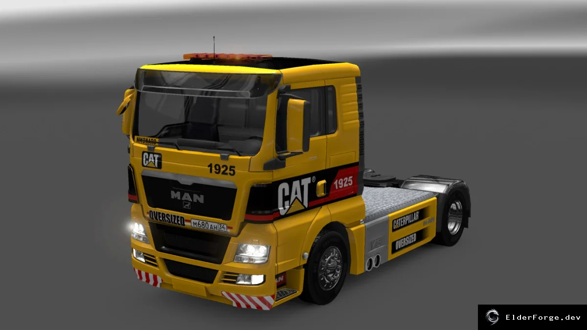 Обложка мода: MAN TGX «Caterpillar 1925» – уникальная раскраска для ETS2