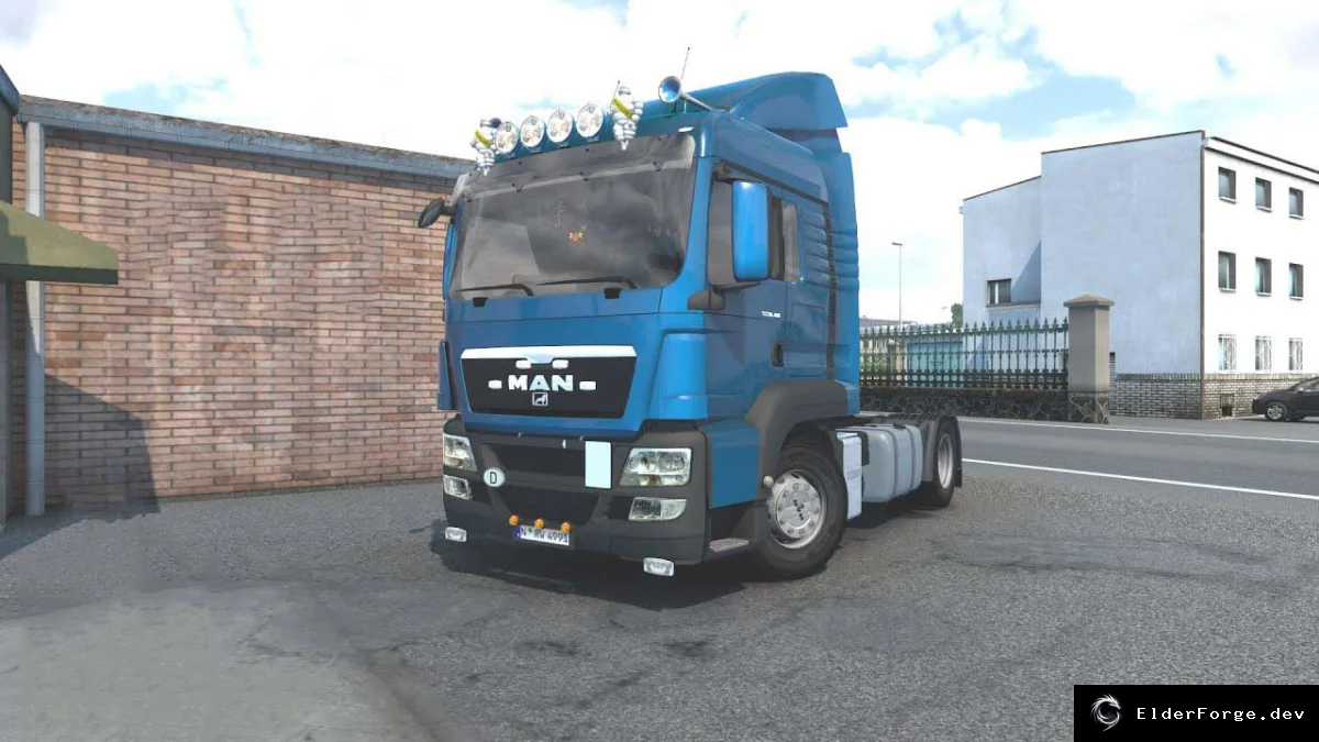 Обложка мода: MAN TGX Euro 5 для Euro Truck Simulator 2 – новые кабины, двигатели и тюнинг