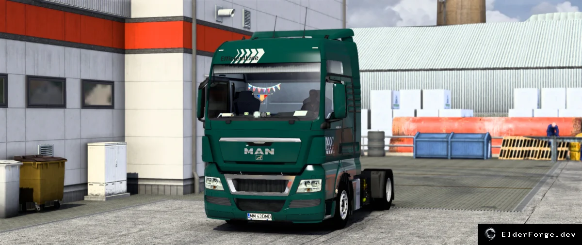 Обложка мода: MAN TGX Euro 5 для Euro Truck Simulator 2 – полные настройки и звук