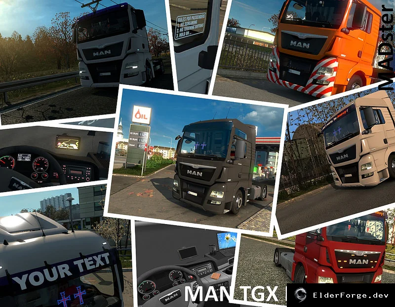 Обложка мода: MAN TGX Euro 6 – полная переделка кабины и приборов для ETS2