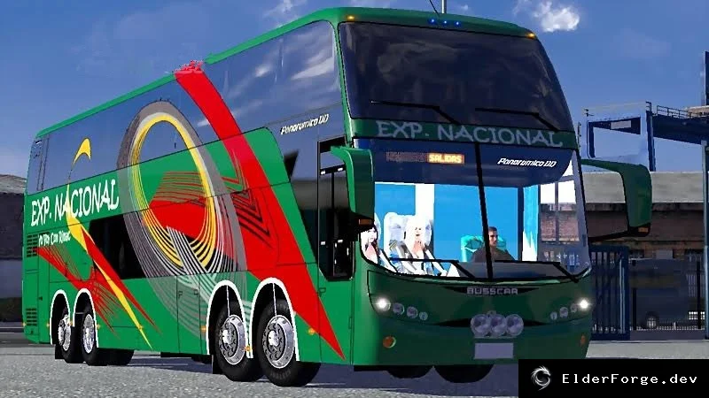 Обложка мода: Marcopólo Bus в трафике ETS2 – реальный автобус в Euro Truck Simulator 2