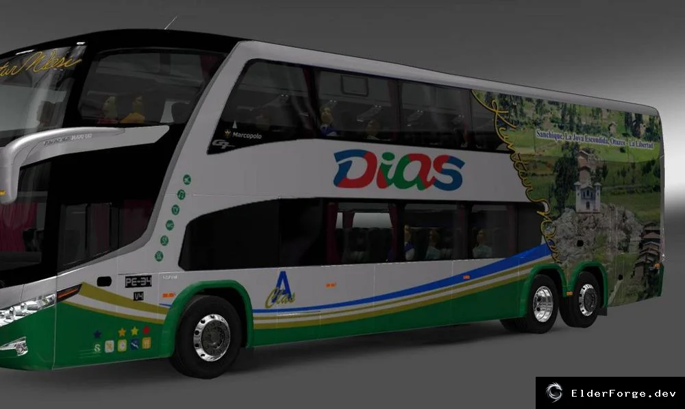 Обложка мода: Marcopolo G7 DD 1800 6x2 – новый автобус для Euro Truck Simulator 2