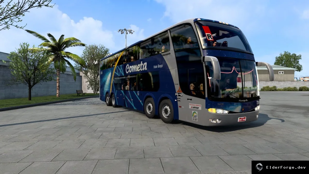 Обложка мода: Marcopolo Paradiso G6 1800 DD 8x2 – новый автобус для Euro Truck Simulator 2 (ETS2)
