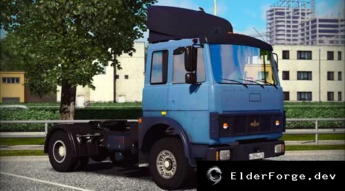 Обложка мода: MAZ-5432 – автономный грузовик для Euro Truck Simulator 2 (ETS2)
