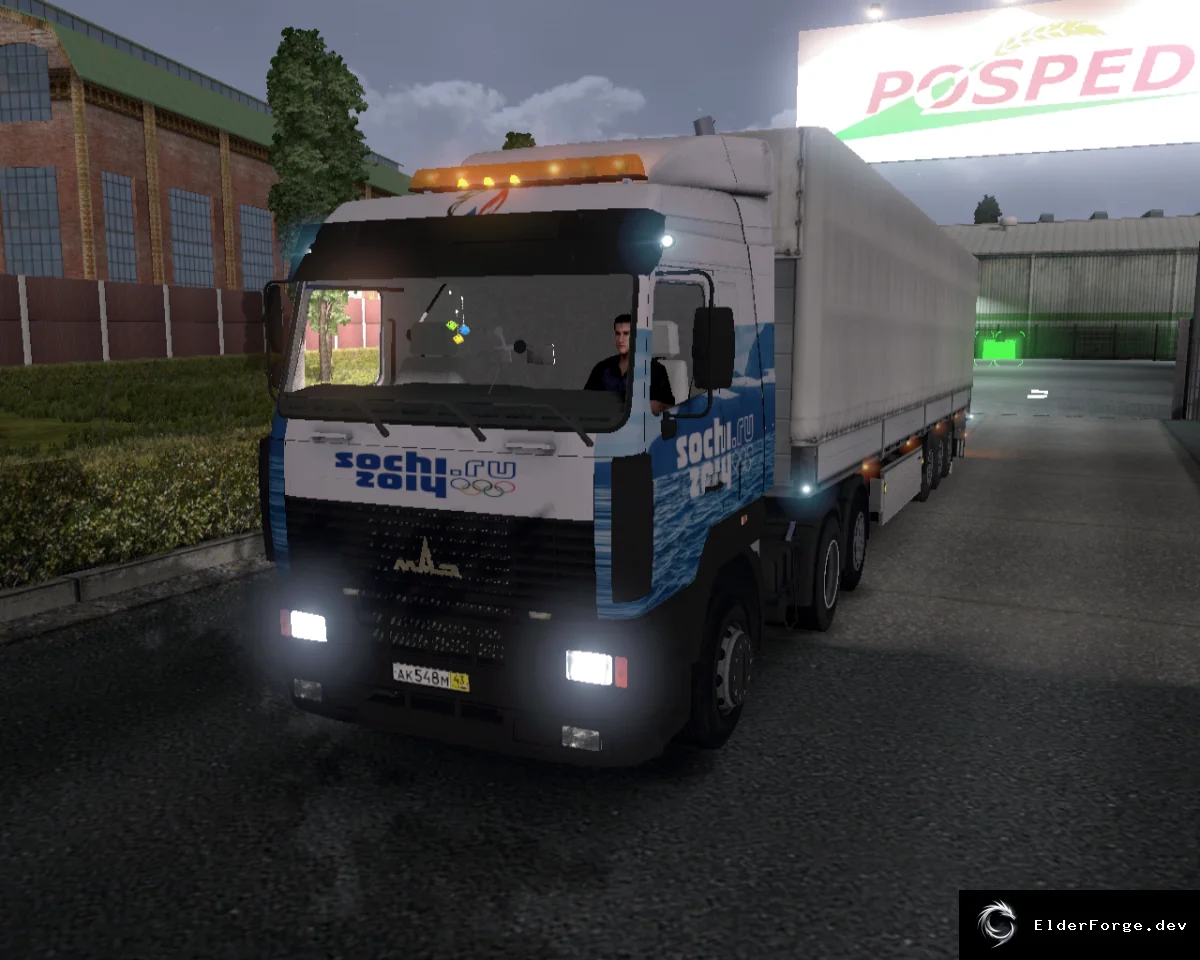 Обложка мода: MAZ 54409 Rus – обновлённый грузовик для Euro Truck Simulator 2