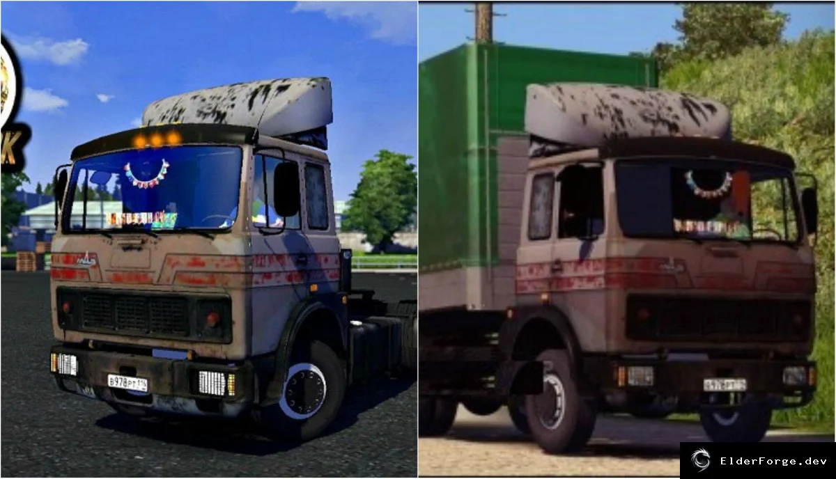 Обложка мода: MAZ Retro – Советский грузовик с интерьером для ETS2