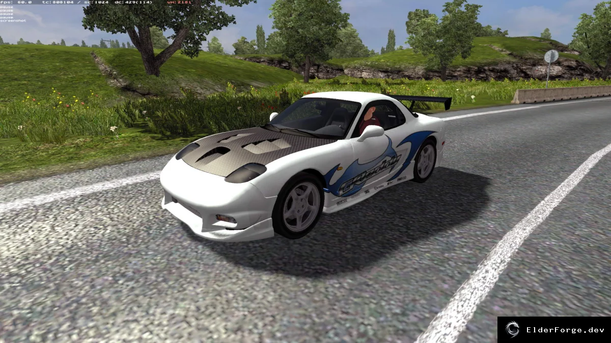 Обложка мода: Mazda RX‑7 в AI‑трафике для Euro Truck Simulator 2