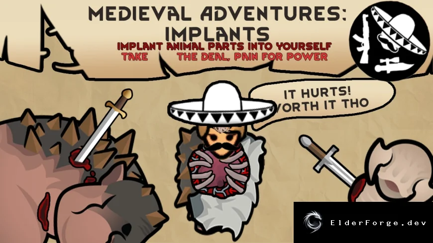 Medieval Adventures Implants – совместимый патч для Combat Extended (RimWorld)